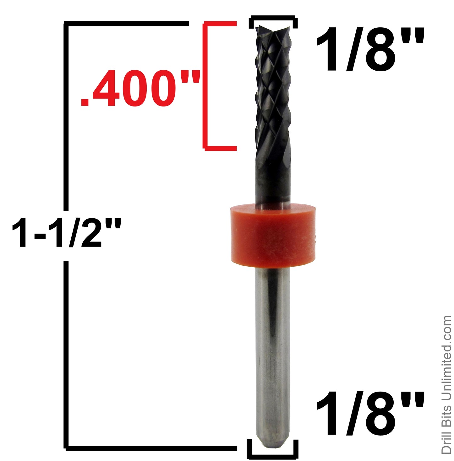 1/8" .125" PCD Diamond Coated Router Bit Fishtail Tip - Carbon Fiber, Graphite, Ceramic Hard and Abrasive Materials PCD18