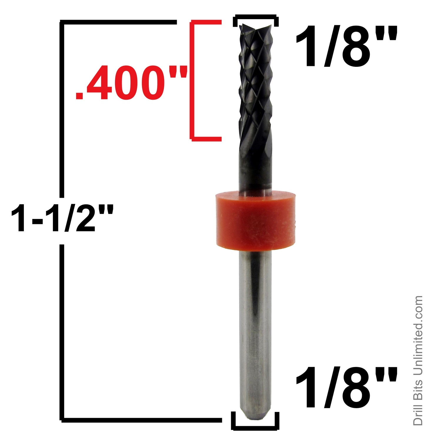 1/8" .125" PCD Diamond Coated Router Bit Fishtail Tip -  Carbon Fiber,  Graphite, Ceramic Hard and Abrasive Materials PCD18