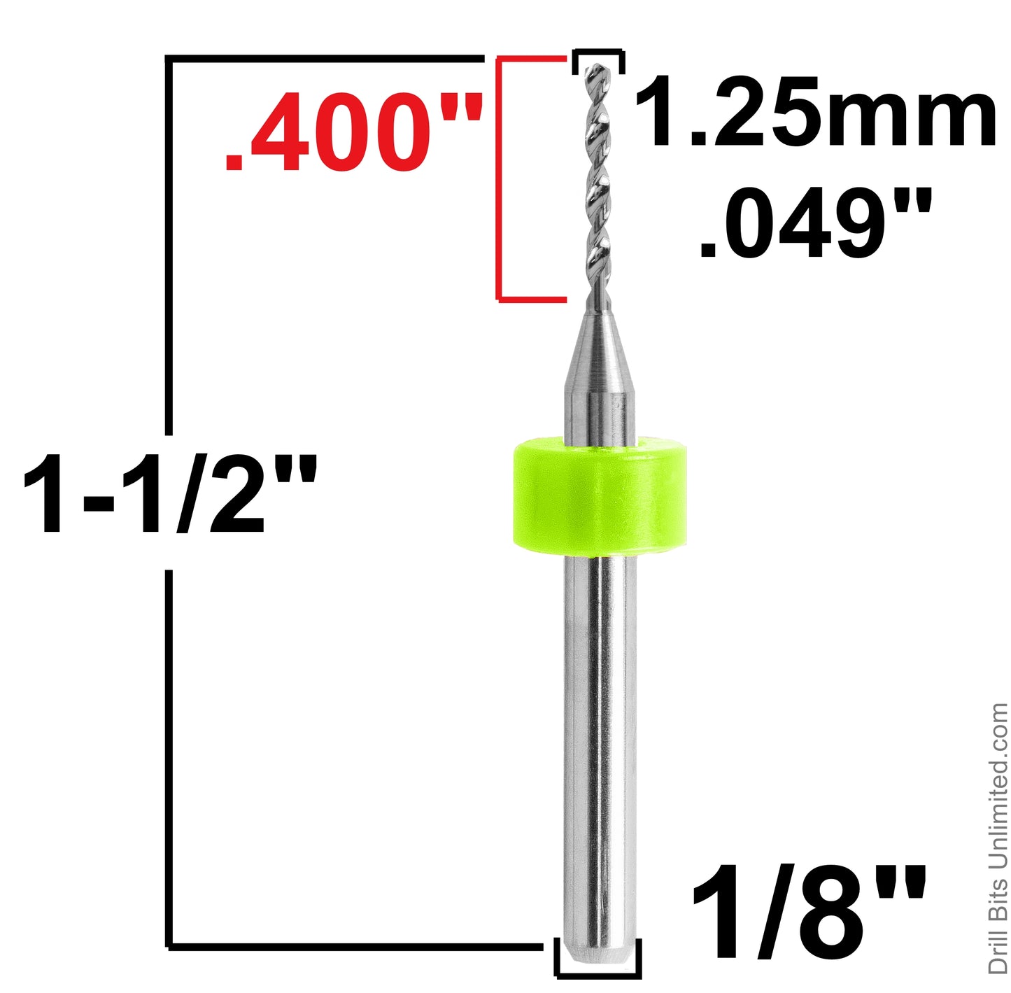 Carbide Drill Bits - Diameters .037" to .0787" CD2