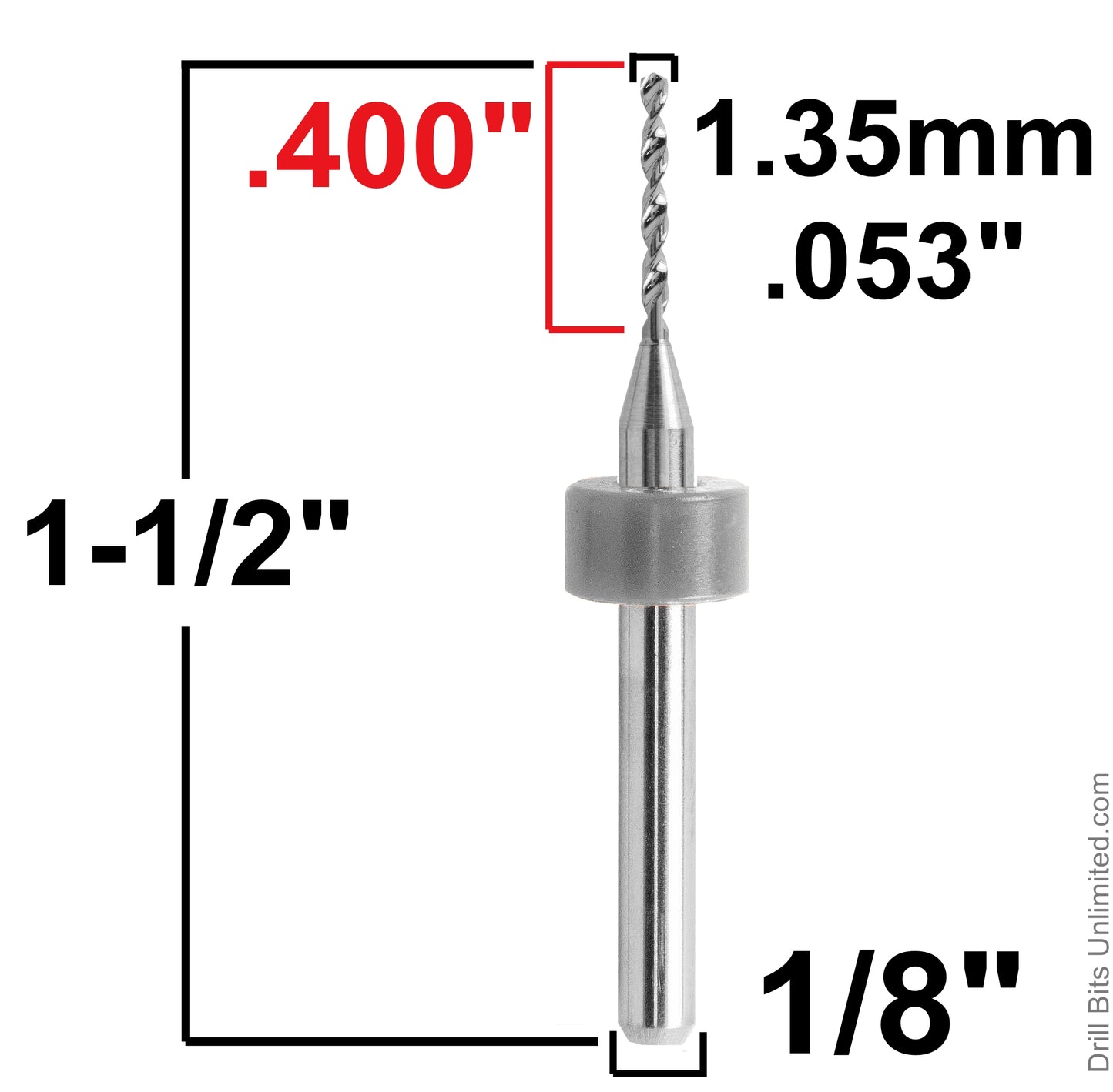Carbide Drill Bits - Diameters .037" to .0787" CD2
