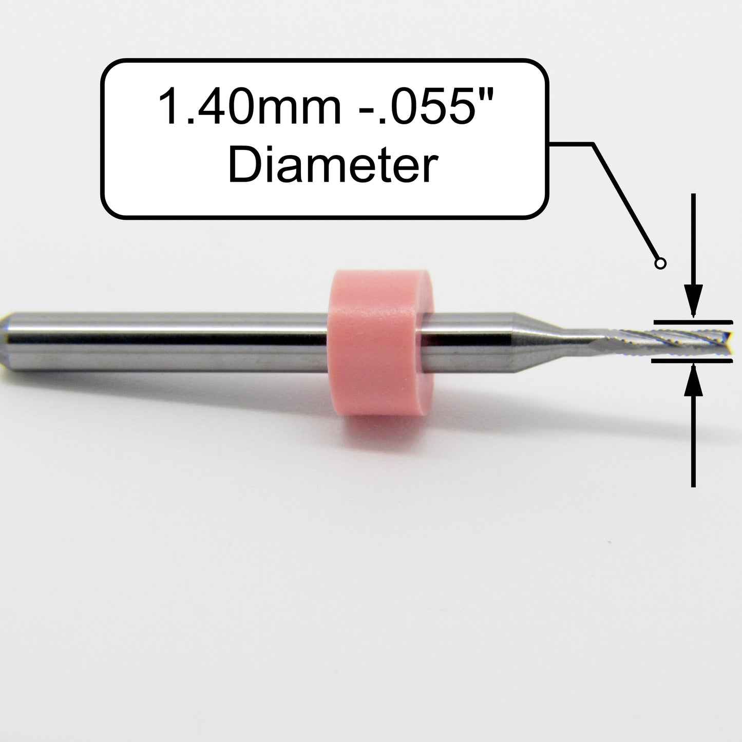 1.40mm .055" x .360" LOC Chip Breaker Carbide Router - Fishtail Tip R155