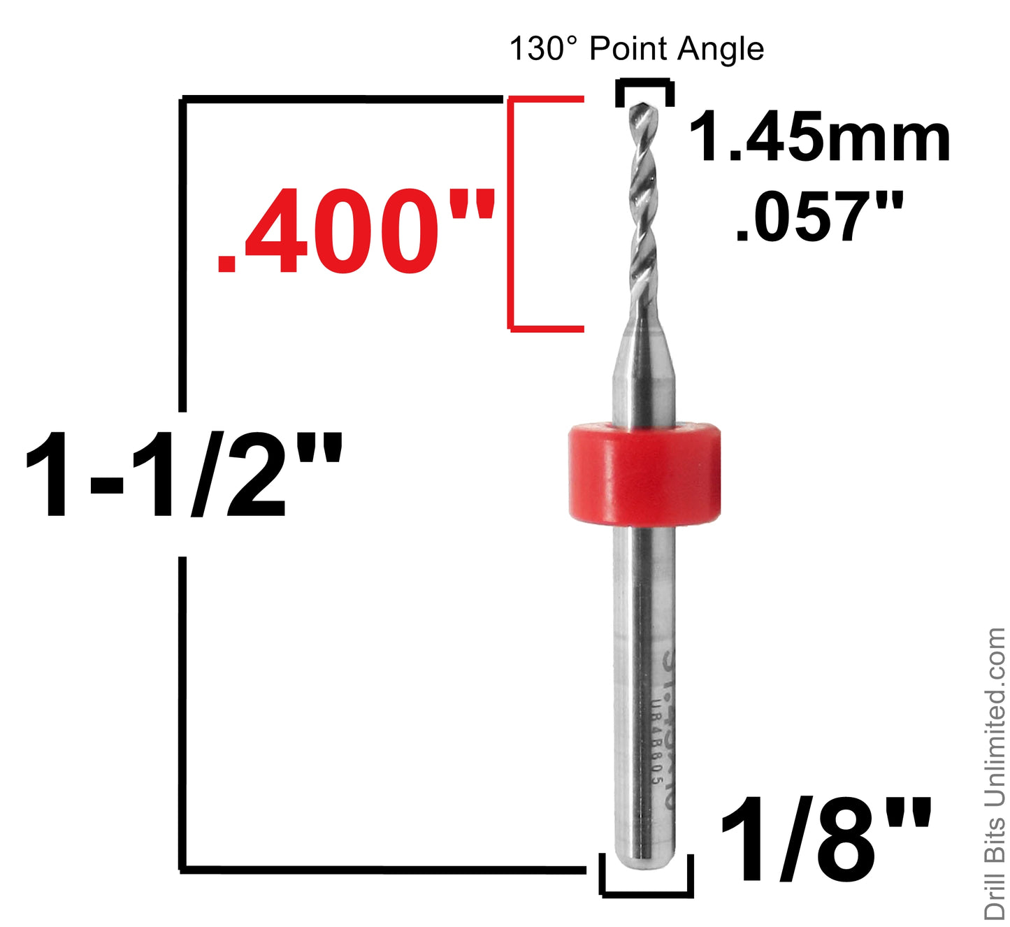 Carbide Drill Bits - Diameters .037" to .0787" CD2
