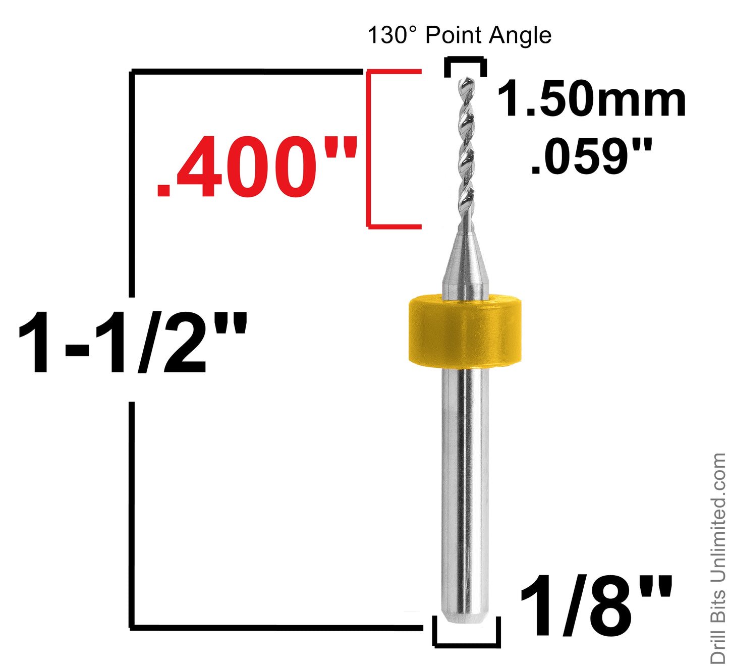 Carbide Drill Bits - Diameters .037" to .0787" CD2