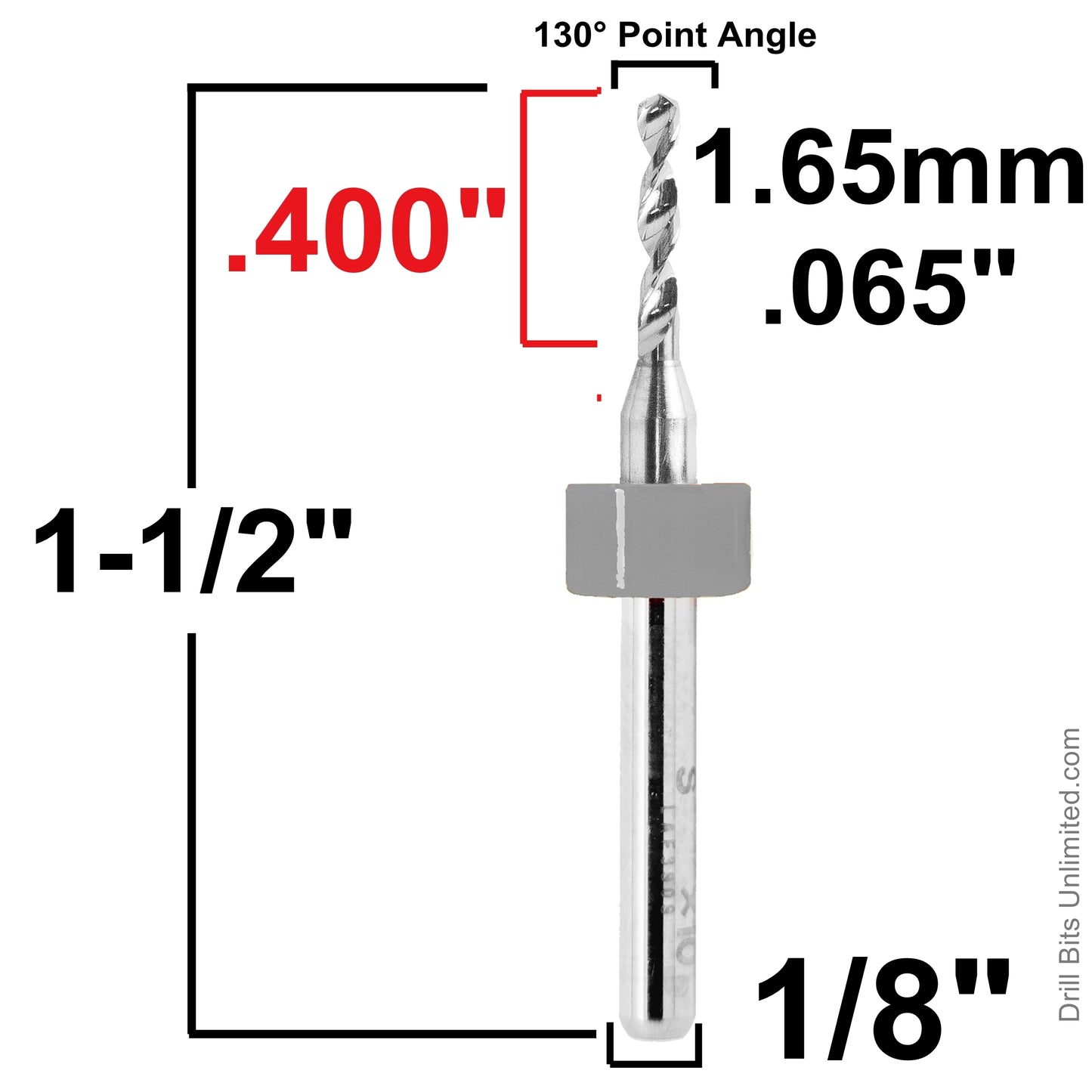 Carbide Drill Bits - Diameters .037" to .0787" CD2