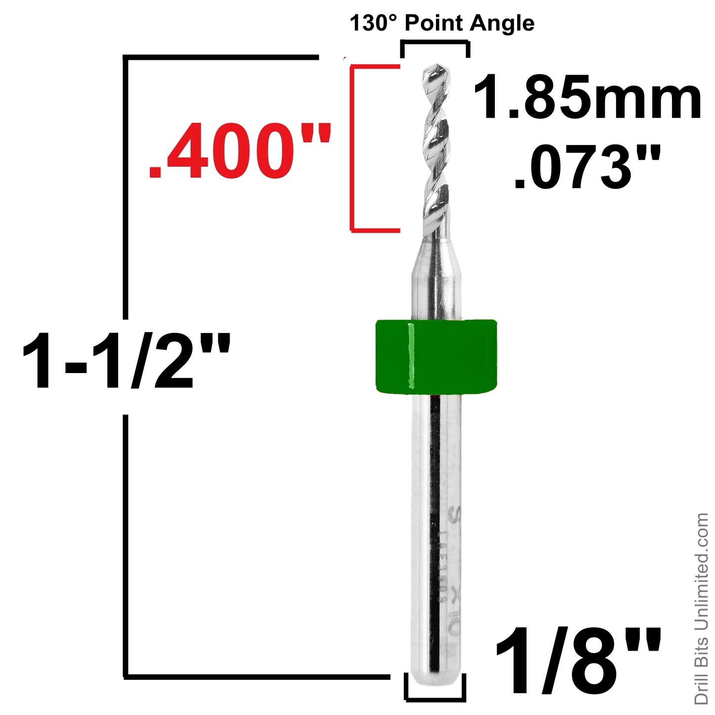 Carbide Drill Bits - Diameters .037" to .0787" CD2