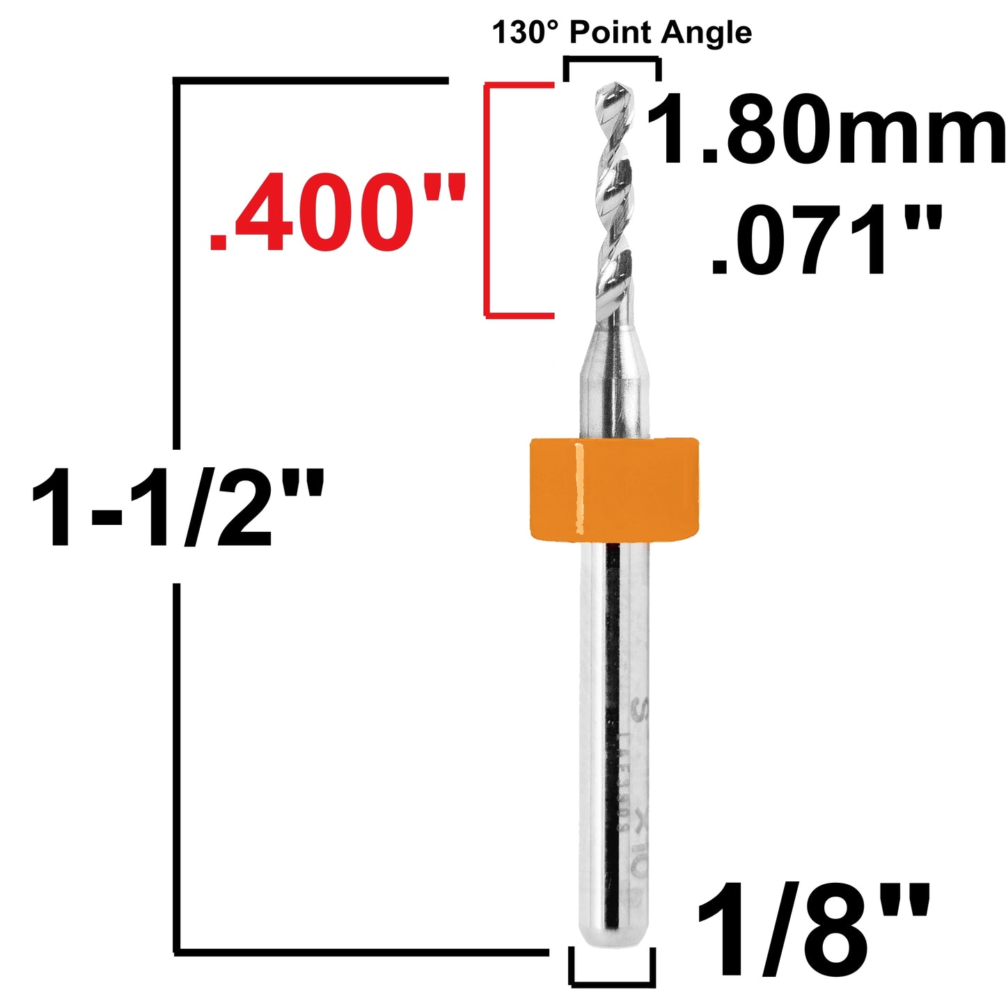 Carbide Drill Bits - Diameters .037" to .0787" CD2