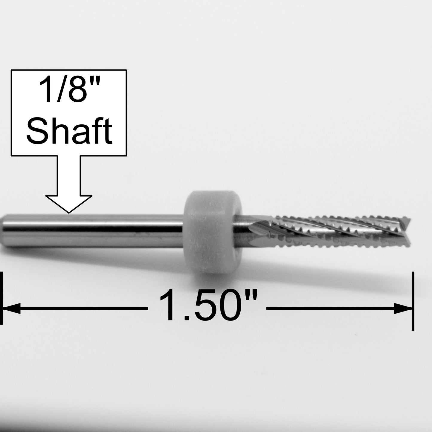 3.00mm .118" x .500" LOC Chip Breaker Carbide Router - Fishtail Tip R174