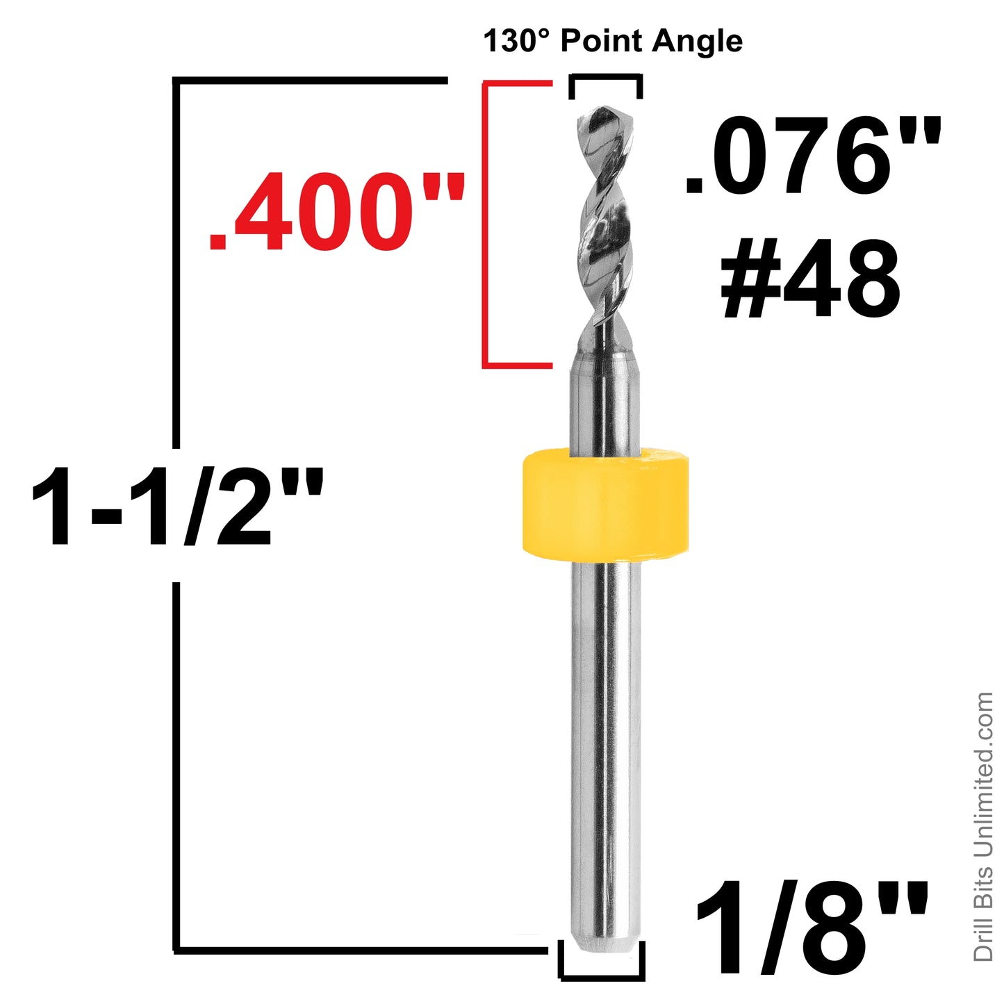 Carbide Drill Bits - Diameters .037" to .0787" CD2