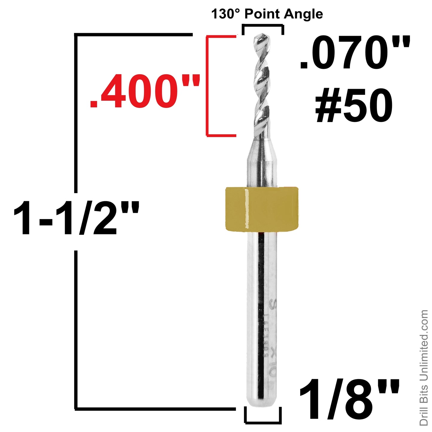 Carbide Drill Bits - Diameters .037" to .0787" CD2