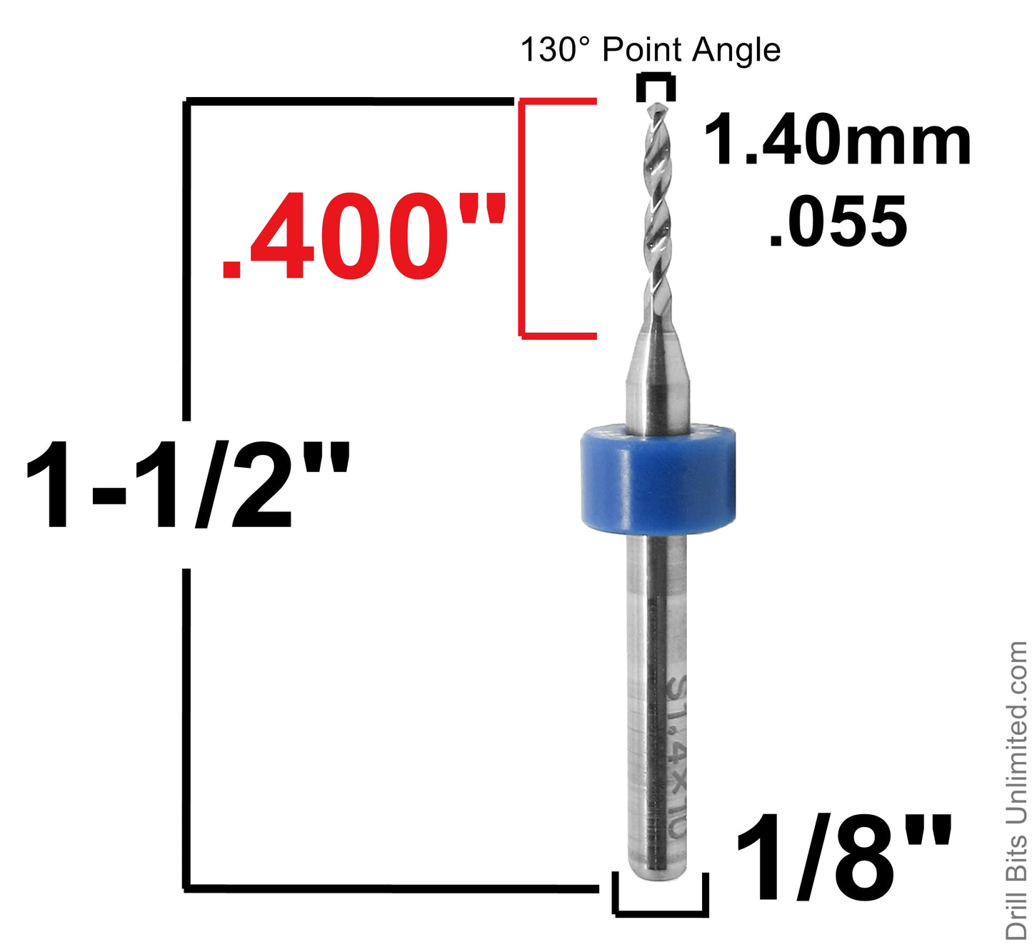 Carbide Drill Bits - Diameters .037" to .0787" CD2