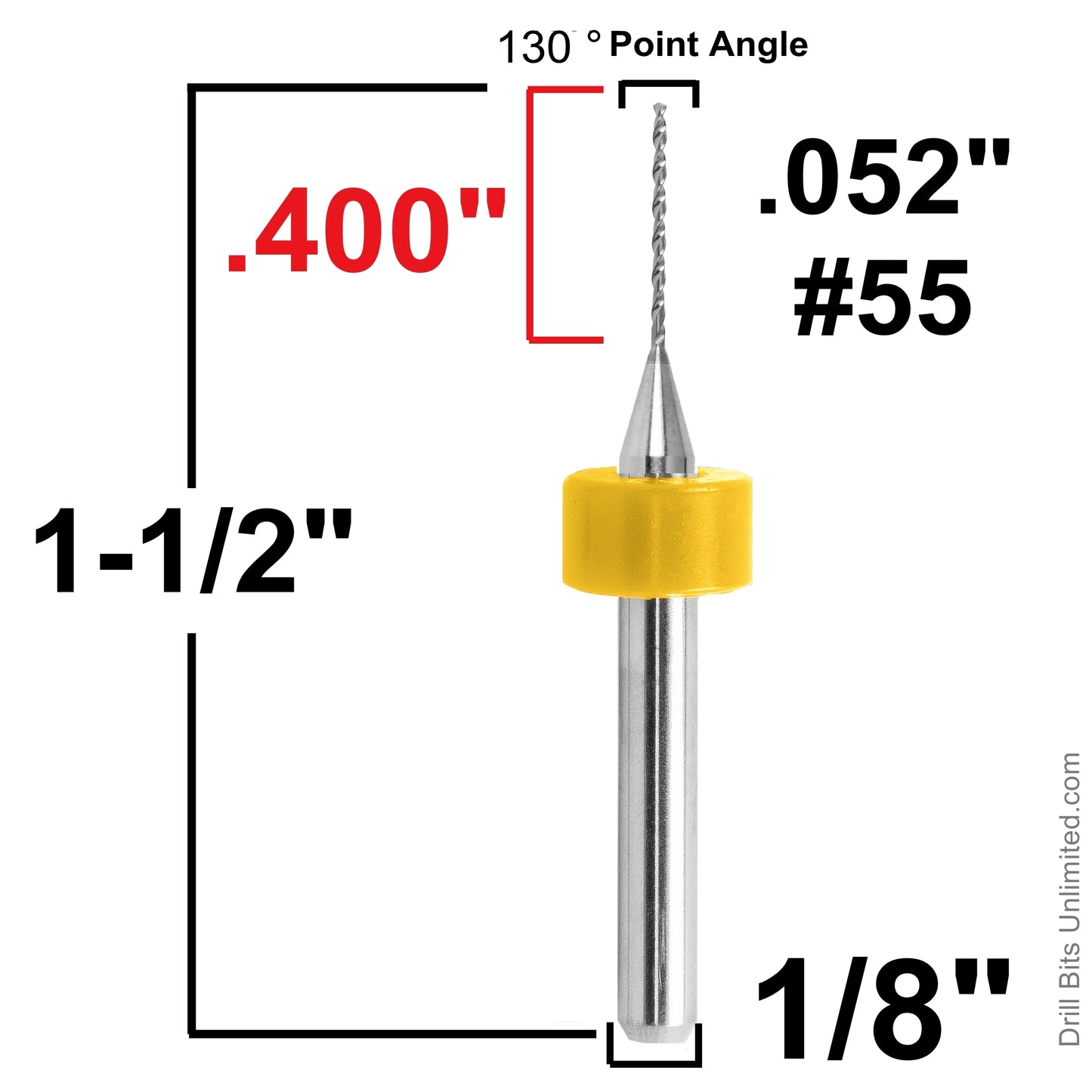 Carbide Drill Bits - Diameters .037" to .0787" CD2