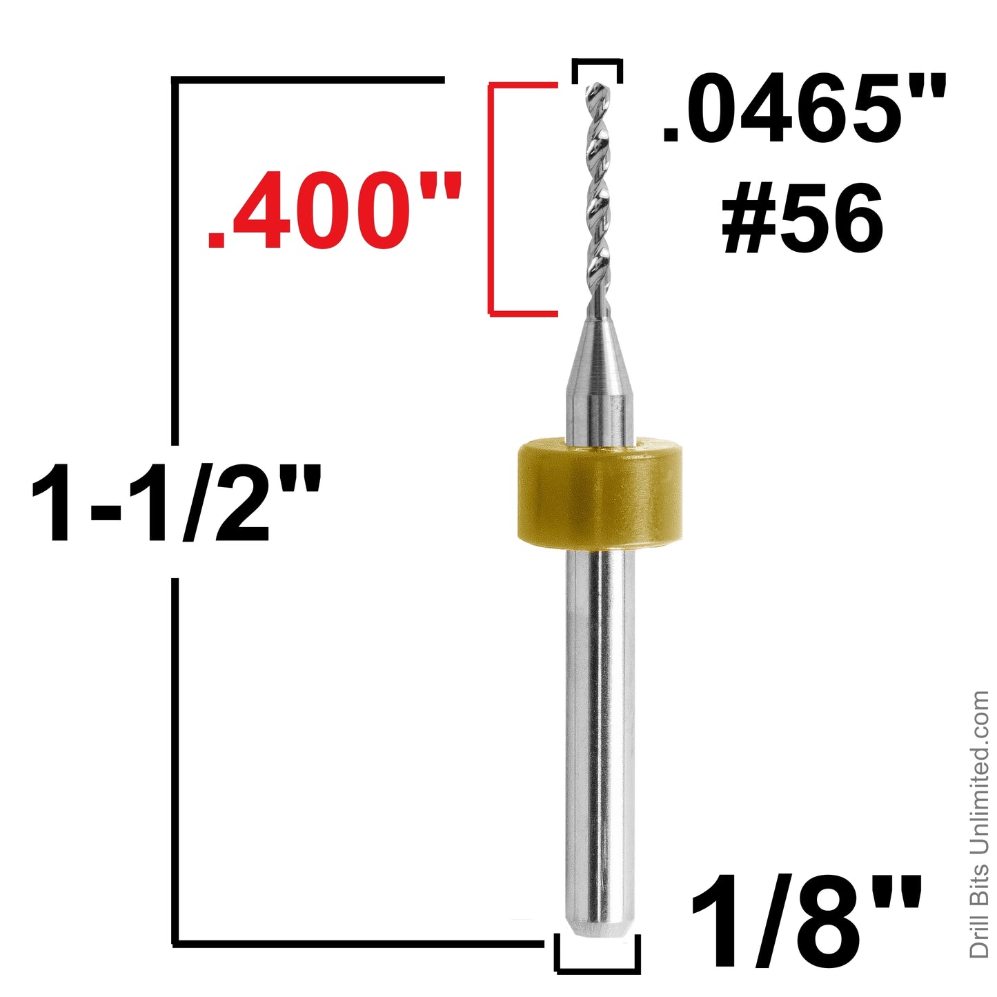 Carbide Drill Bits - Diameters .037" to .0787" CD2