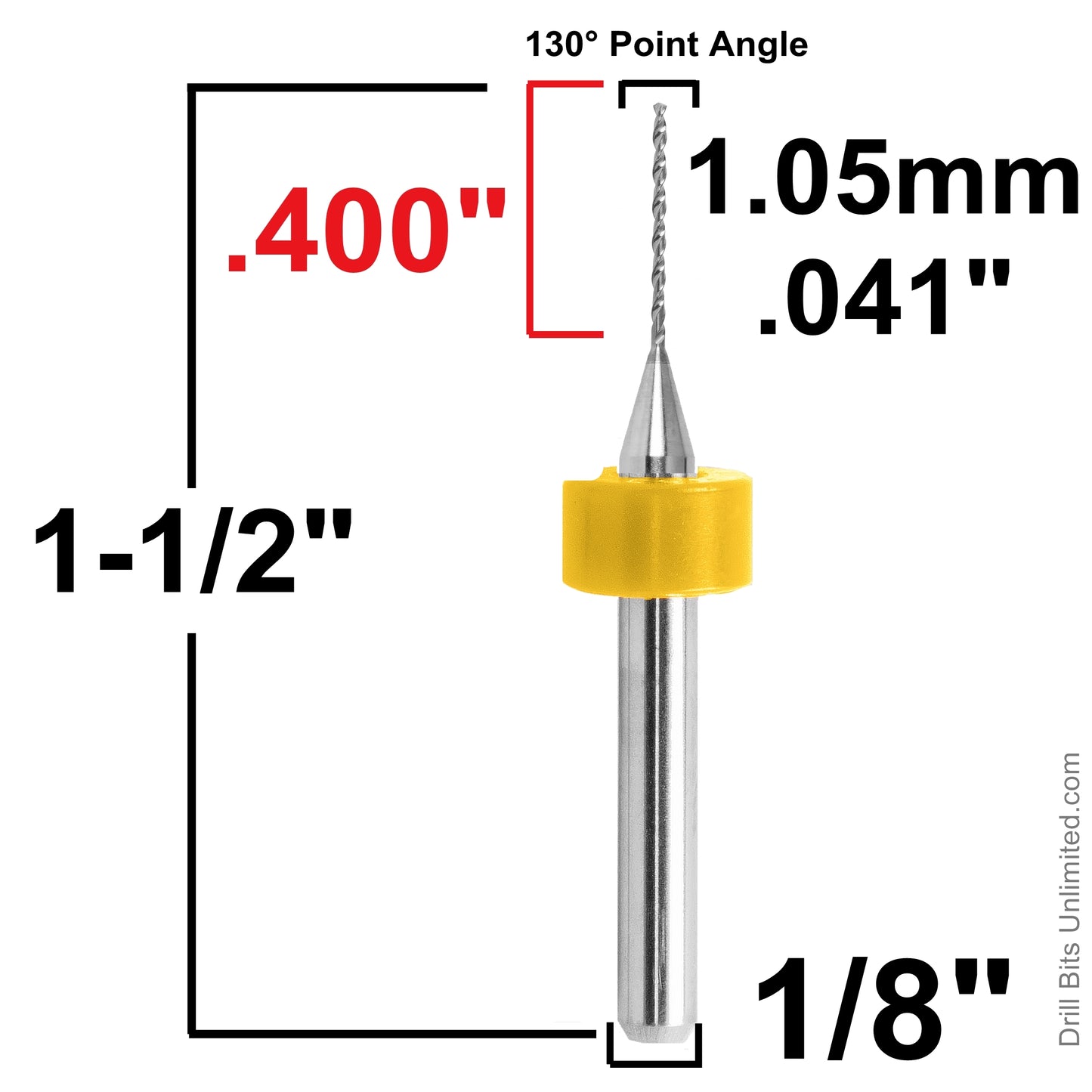 Carbide Drill Bits - Diameters .037" to .0787" CD2