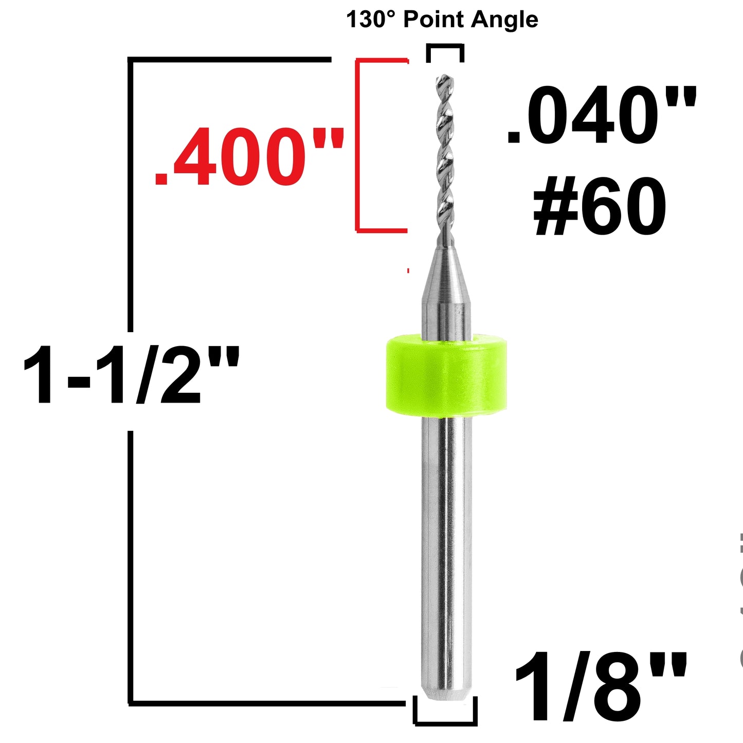 Carbide Drill Bits - Diameters .037" to .0787" CD2