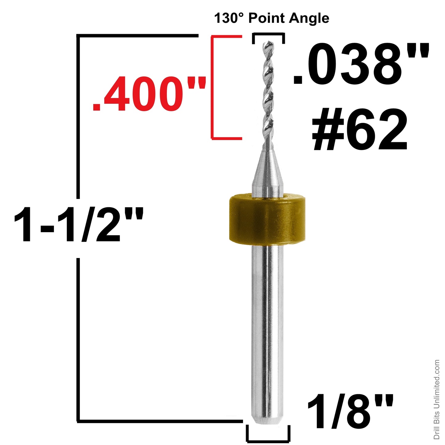 Carbide Drill Bits - Diameters .037" to .0787" CD2