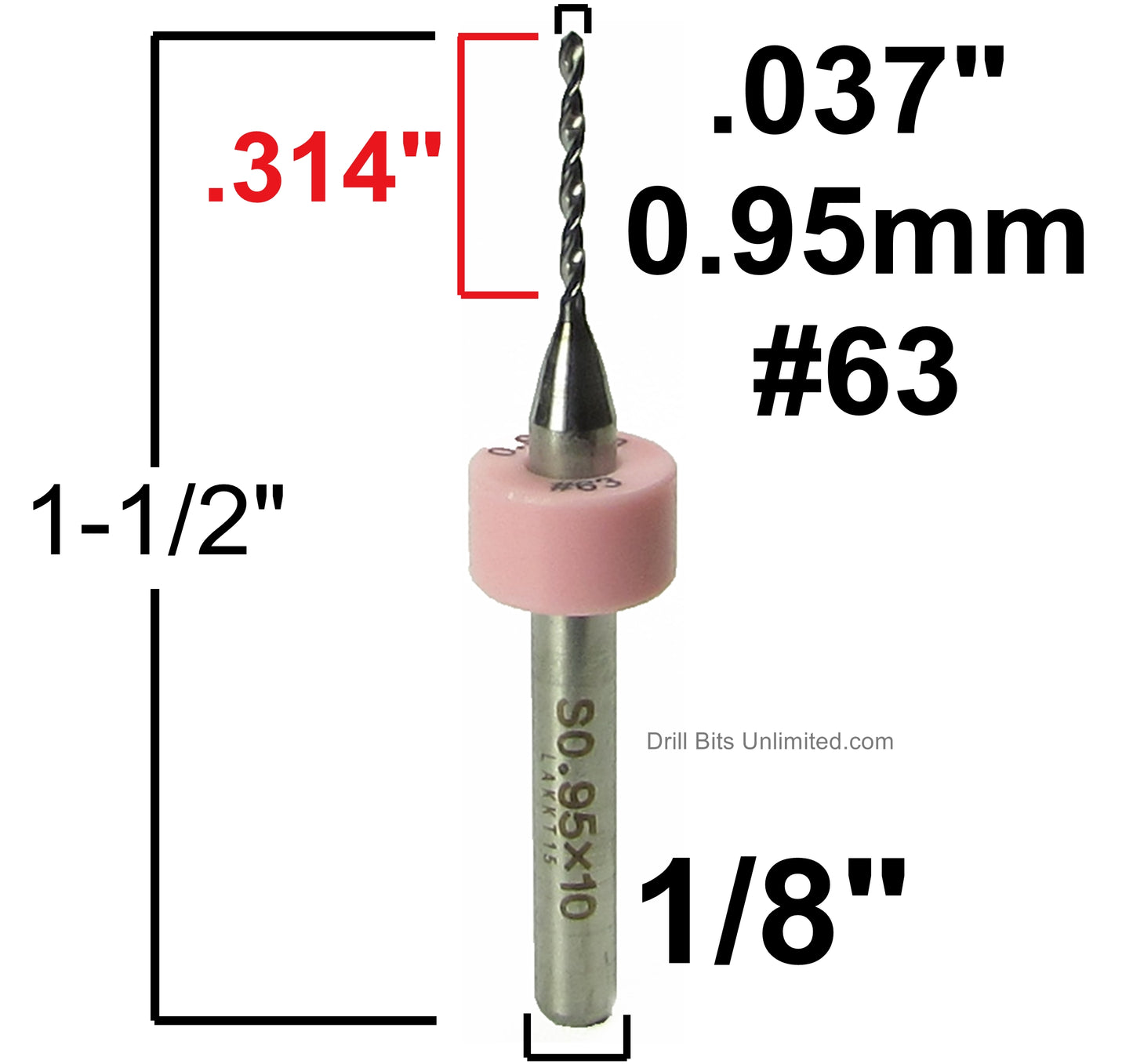 Carbide Drill Bits - Diameters .037" to .0787" CD2