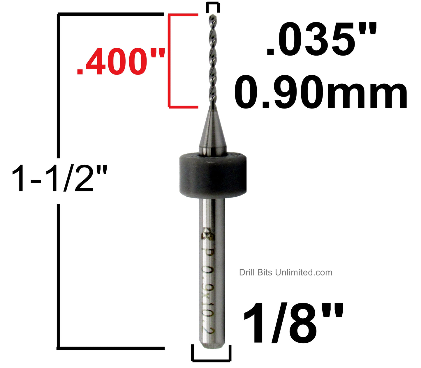 Carbide Drill Bits - Diameters .0039" to .036" CD1