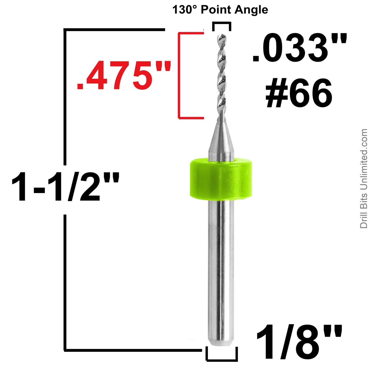 Carbide Drill Bits - Diameters .0039" to .036" CD1