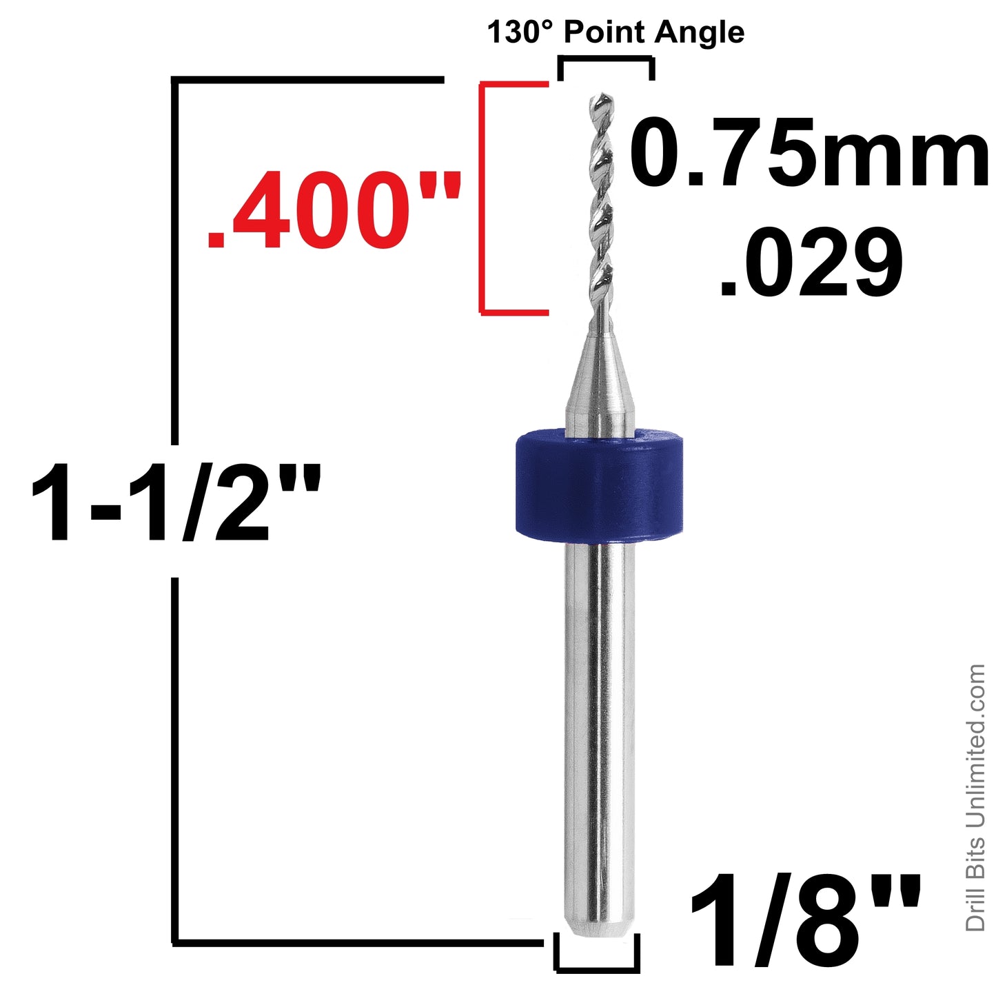 Carbide Drill Bits - Diameters .0039" to .036" CD1