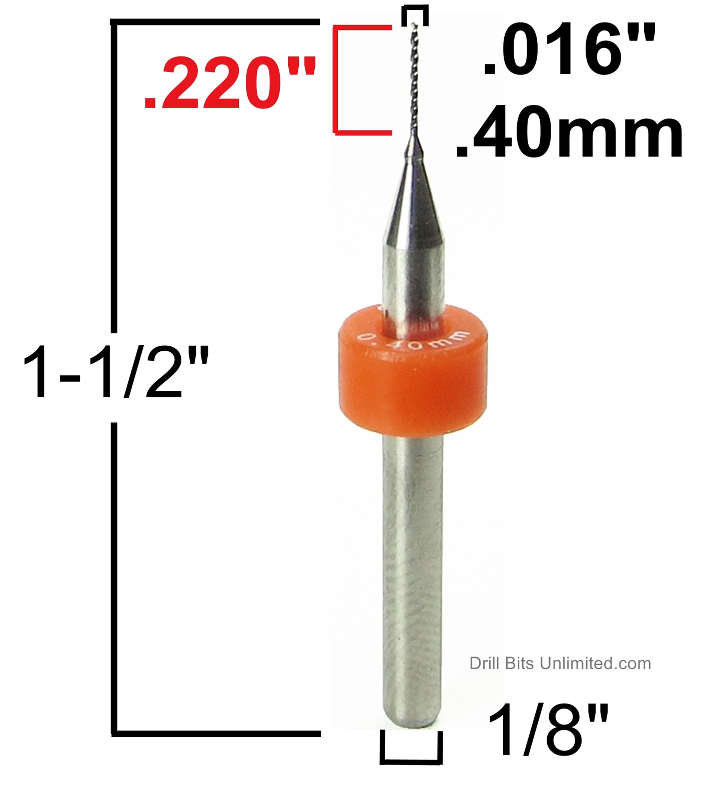 Carbide Drill Bits - Diameters .0039" to .036" CD1