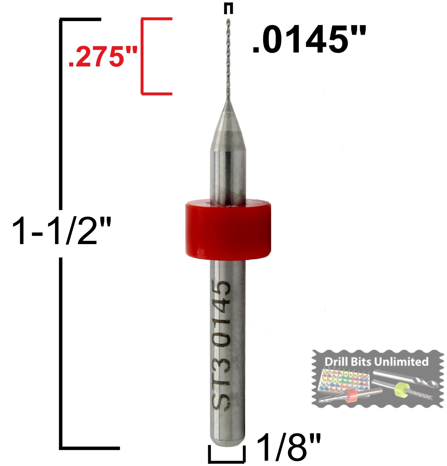 Carbide Drill Bits - Diameters .0039" to .036" CD1