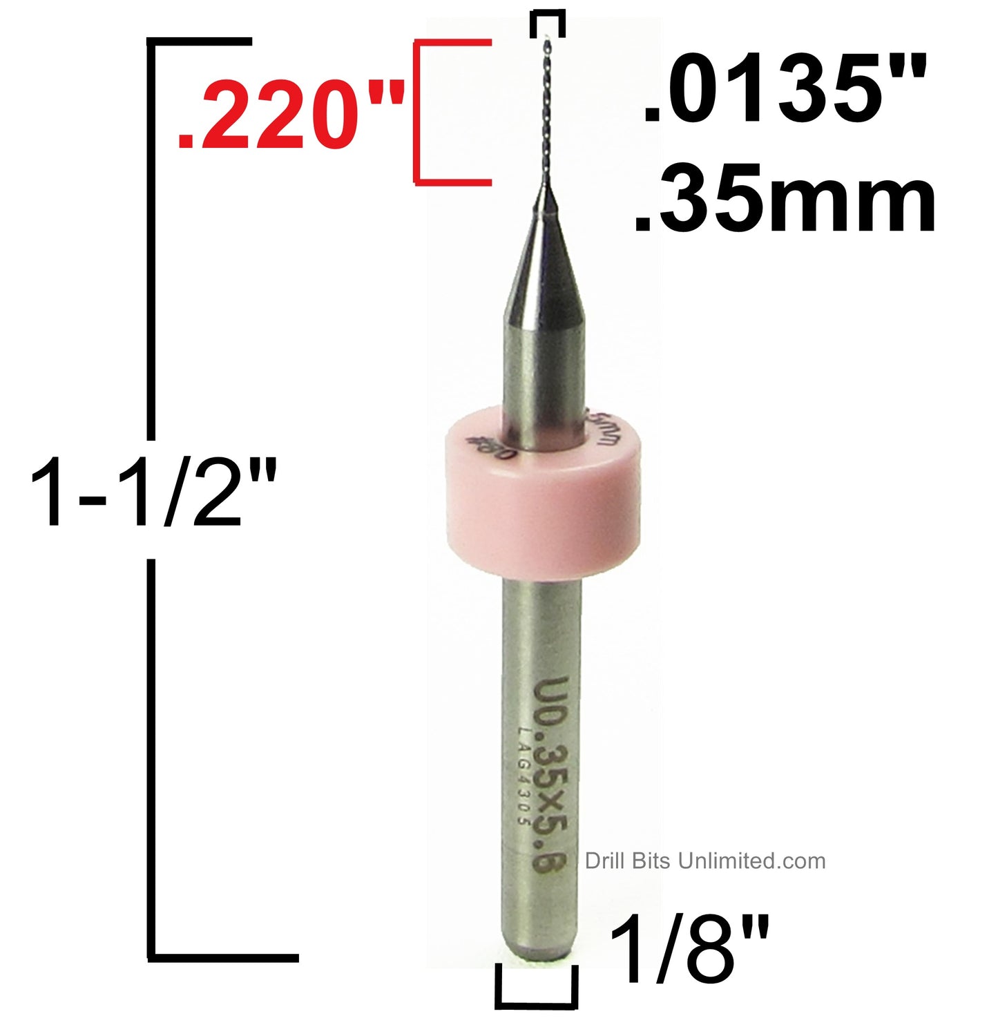 Carbide Drill Bits - Diameters .0039" to .036" CD1