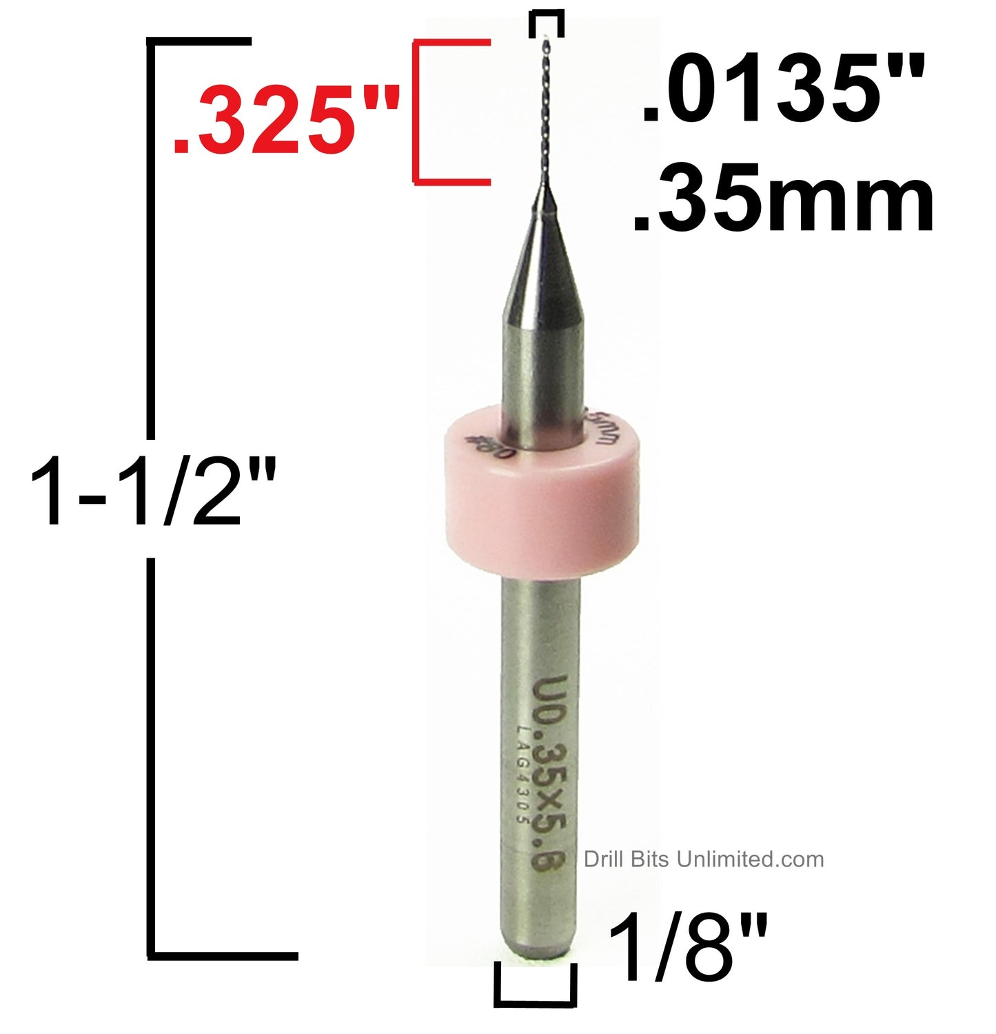 Carbide Drill Bits - Diameters .0039" to .036" CD1