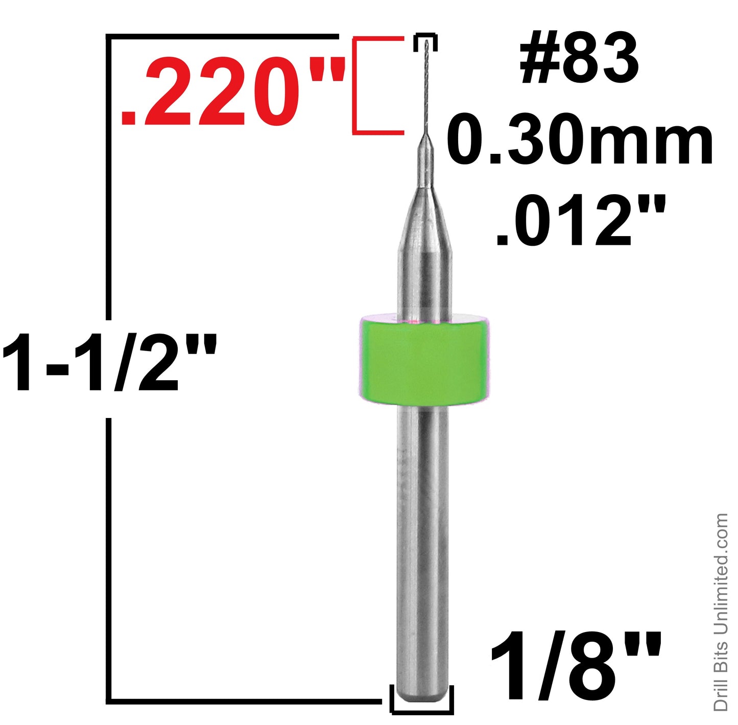 Carbide Drill Bits - Diameters .0039" to .036" CD1