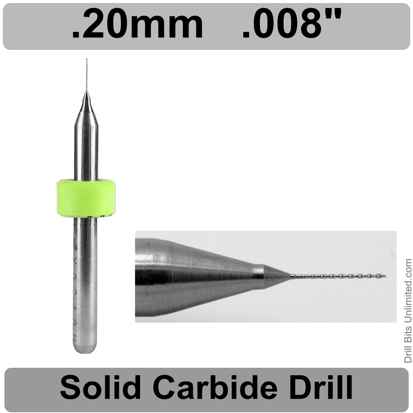 Carbide Drill Bits - Diameters .0039" to .036" CD1
