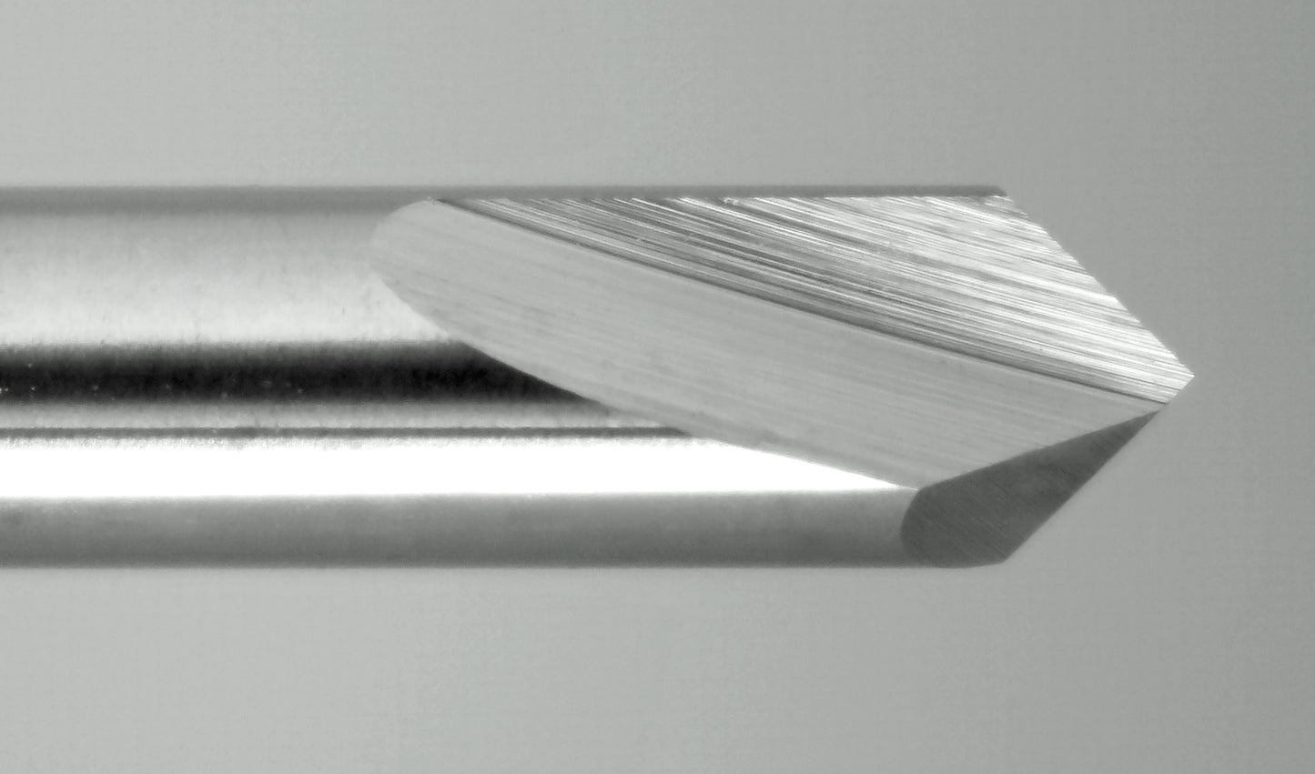 90° Carbide Chamfer Mill, 3mm Shank, 2-Flute, 2.00" OAL | CM106