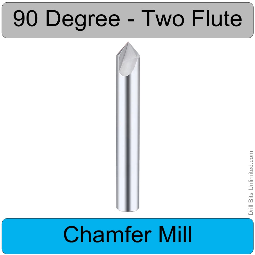 90 Degree Chamfer Mill for deburring  chamfering Slotting Spotting Carbide Two Flute CM106