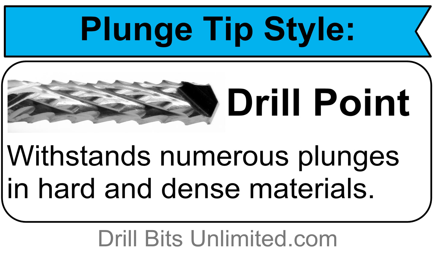 1/32″ Diamond Pattern Carbide Router – .197″ LOC – Drill Point Tip R105D