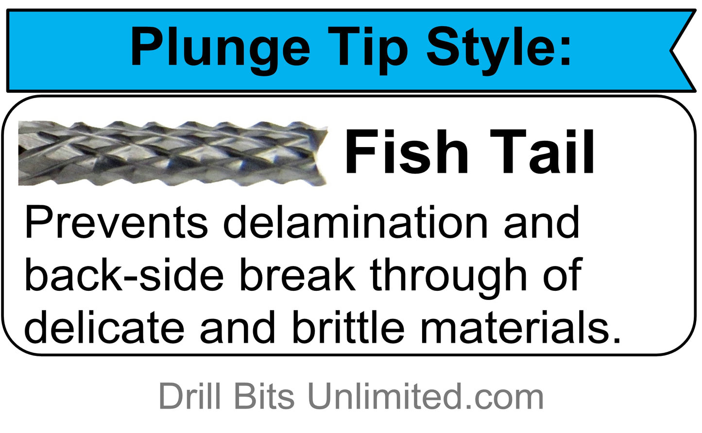 0.60mm Diamond Pattern Carbide Router – Fish Tail Tip R104