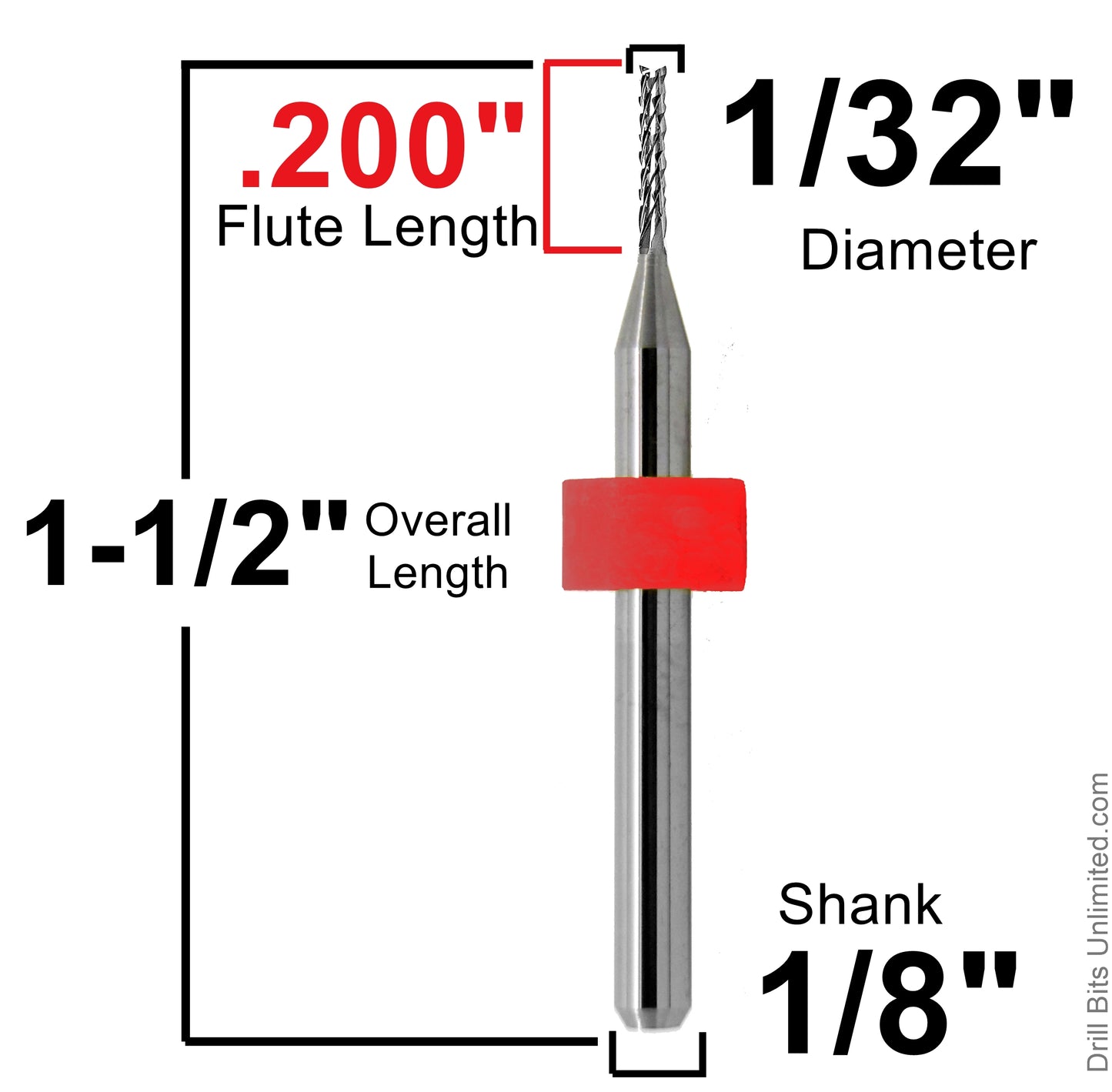 1/32" .8mm diamond cut carbide router bit with 1/8 inch shank and fishtail end – precision micro engraving CNC tool for PCB milling, carbon fiber, fiberglass, composite, industrial-grade tungsten carbide bit for Dremel, CNC routers, and rotary tools – ultra-fine flutes for clean, detailed carving and routing