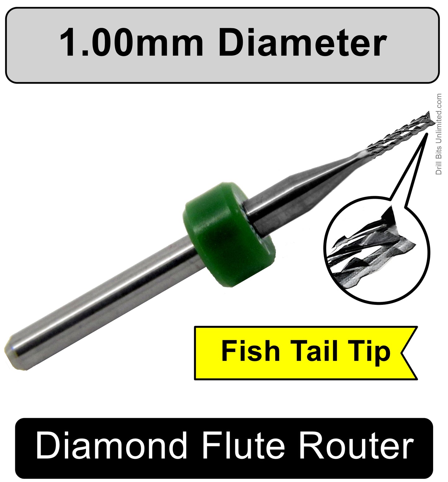 1.00mm 1.0mm 1mm .039 diamond cut carbide router bit with 1/8 inch shank and fishtail end – precision micro engraving CNC tool for PCB milling, carbon fiber, fiberglass, composite, industrial-grade tungsten carbide bit for Dremel, CNC routers, and rotary tools – ultra-fine flutes for clean, detailed carving and routing