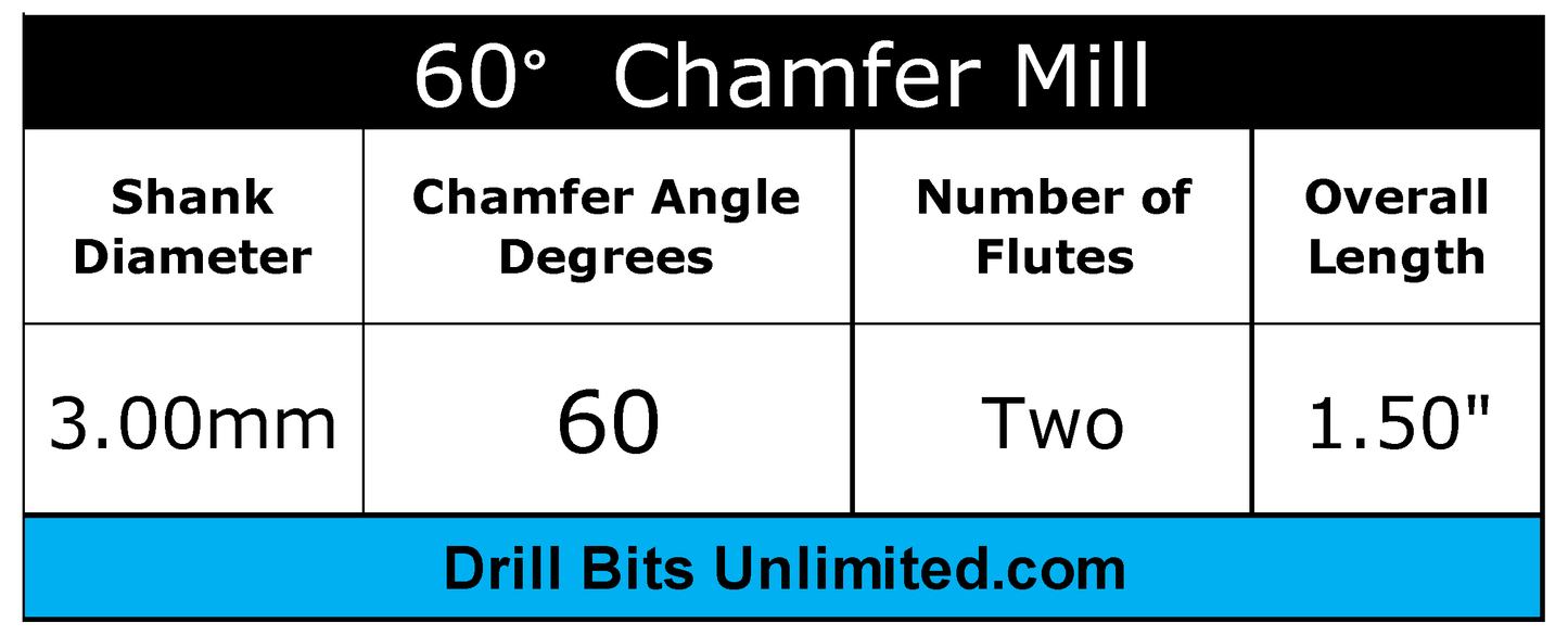 90 Degree Chamfer Mill for deburring chamfering Slotting Spotting Carbide Two Flute CM106