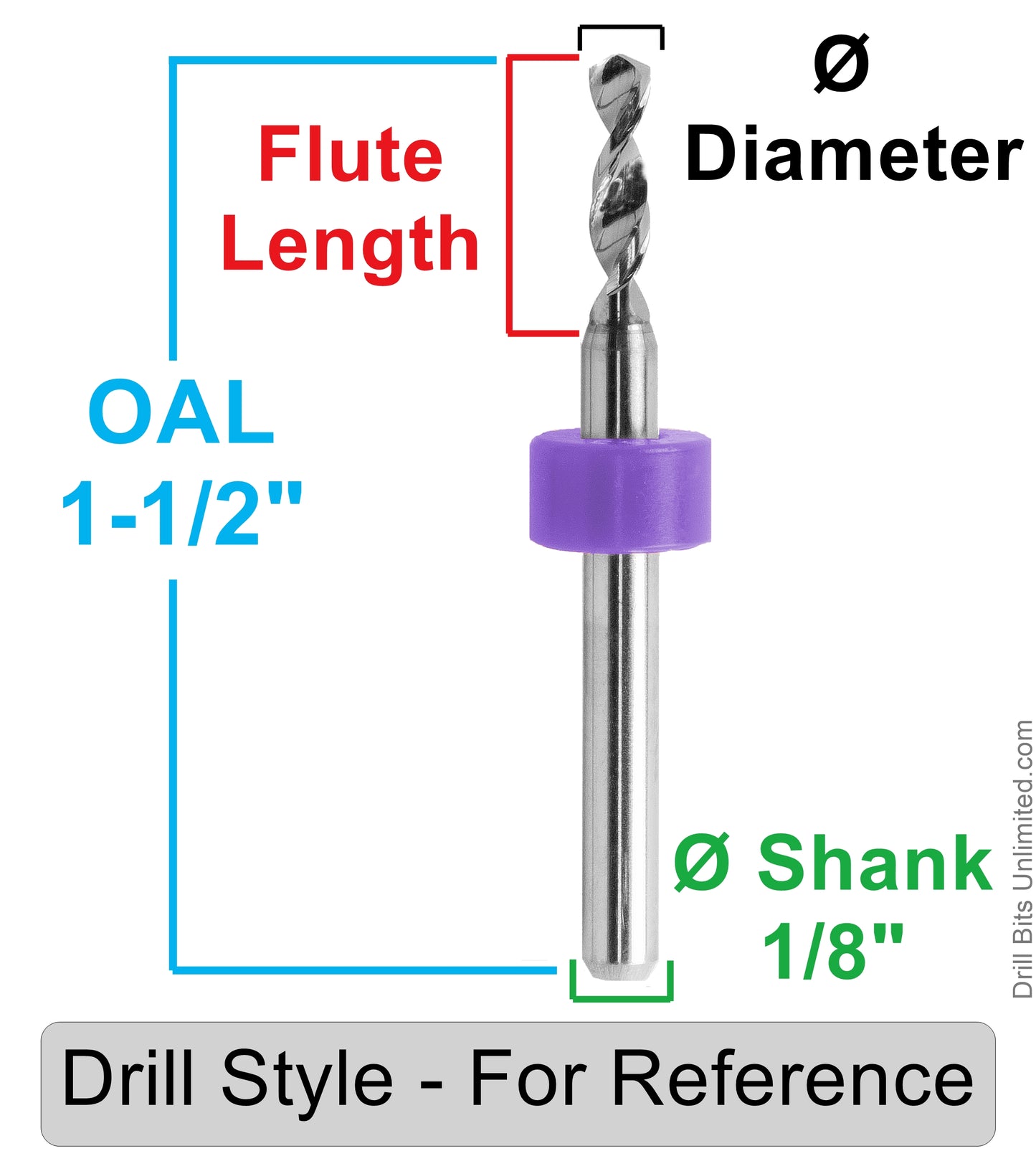 .0120"–.0180" / #83–#77 Carbide Drill Bit Set – 1/8" Shank – 10 Pc – S2
