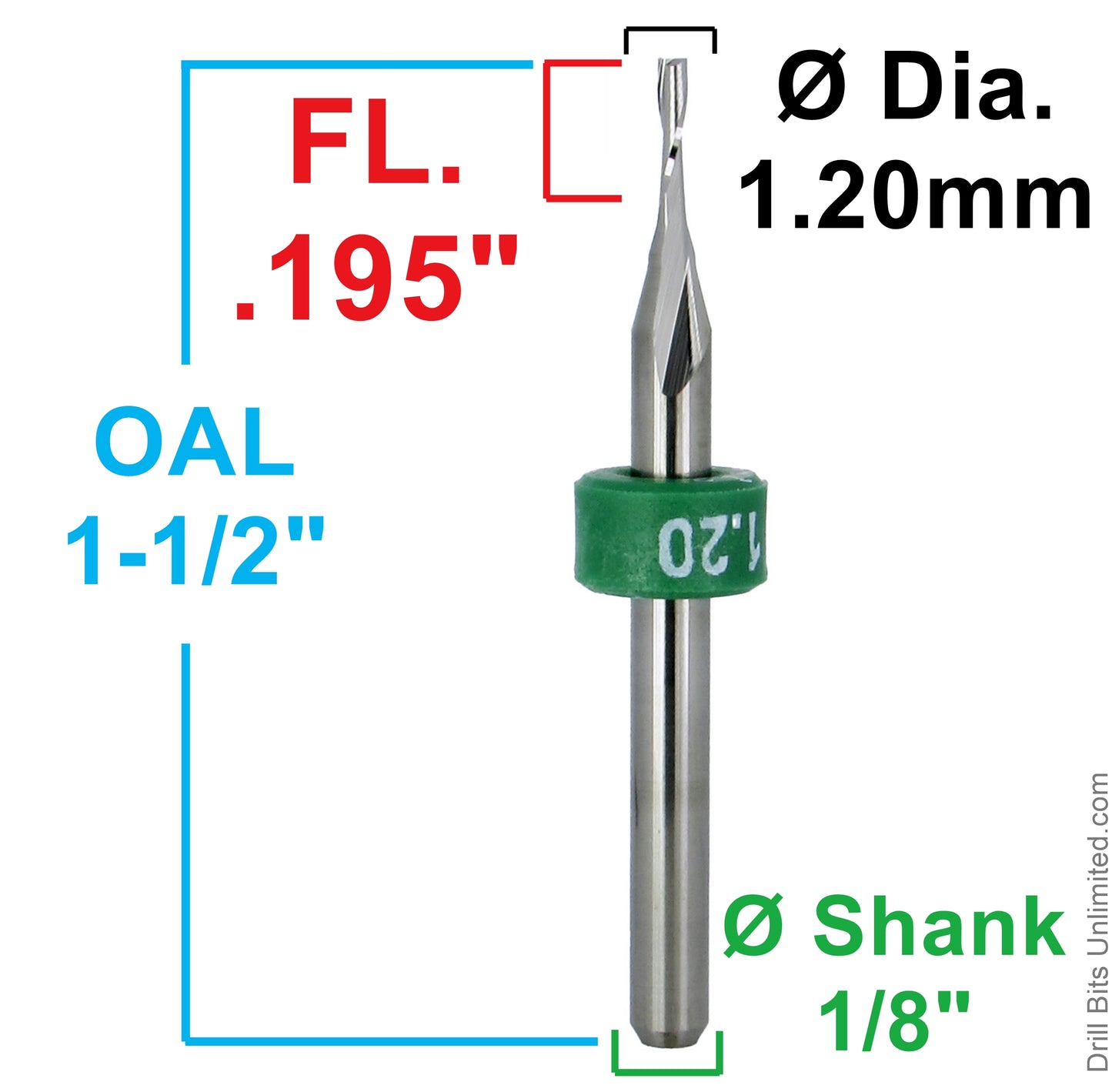 1.2mm carbide end mill dimensions Kyocera 1660.0472.195A2