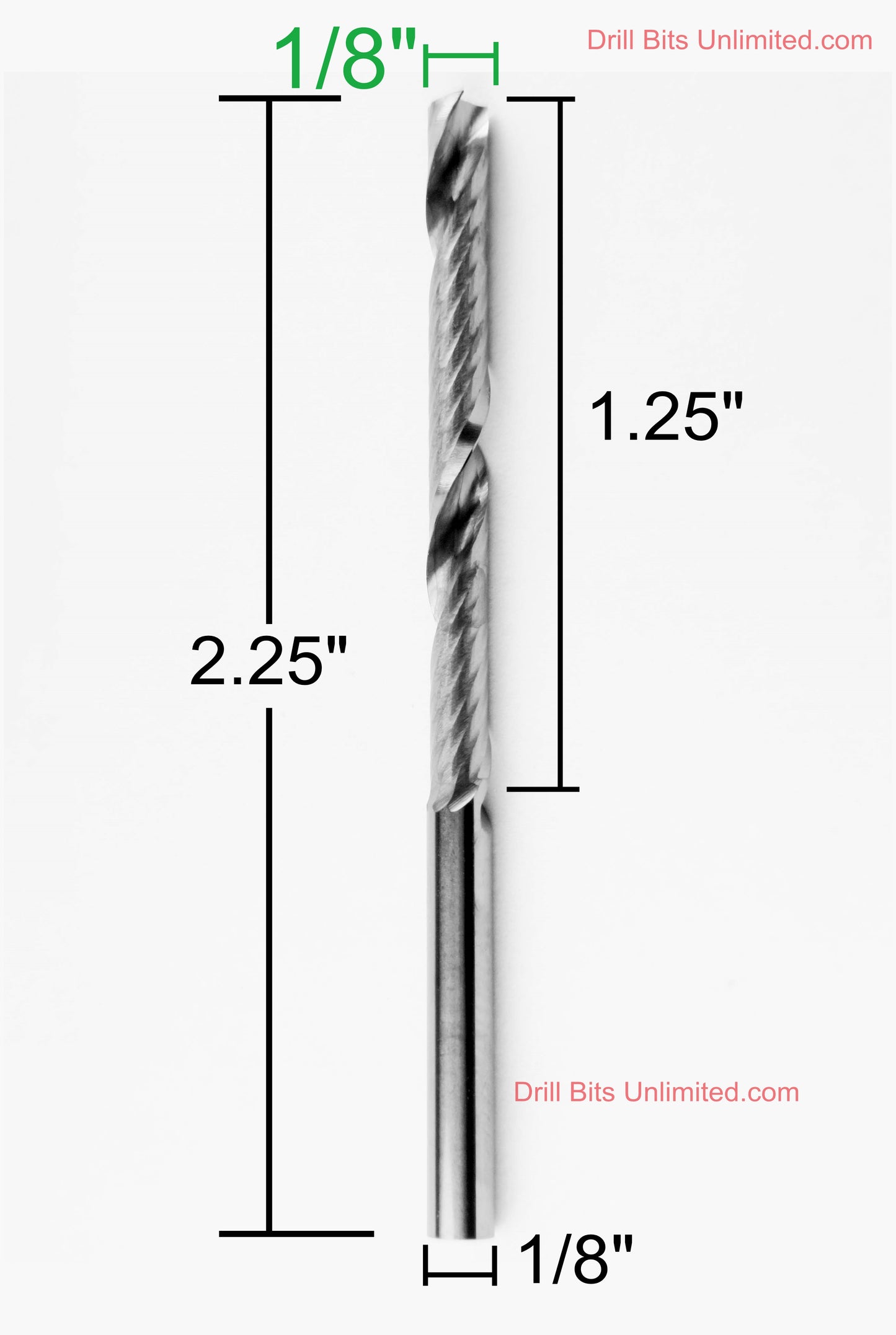 End Mill for cnc machining plastic, acrylic, aluminum and soft metals.