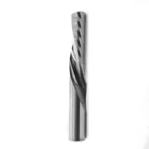 1/4" x  1.00" LOC Down Cut Single O Flute Carbide End Mill - Aluminum Plastics Compare to Onsrud 64-025 M228