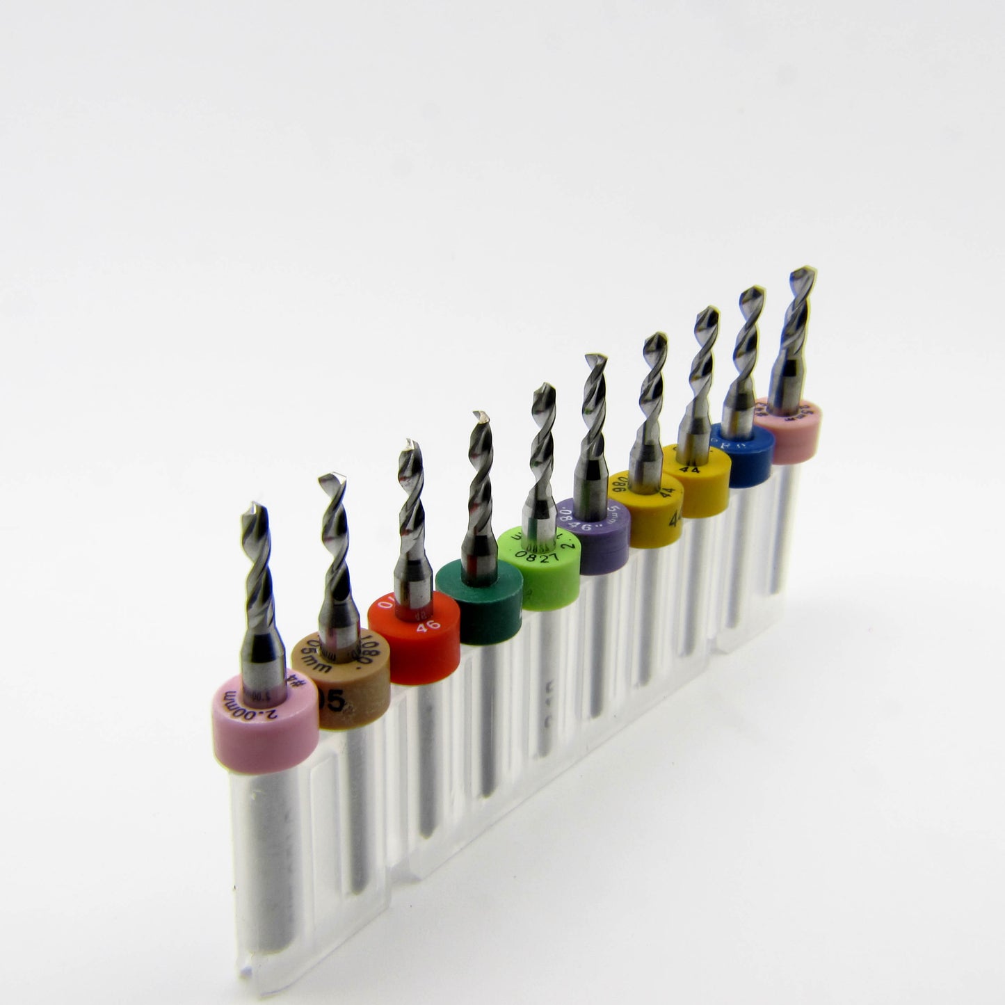 Incremental Size Solid Carbide Drill Set - Ten Pieces .0787" - .089" ID06This Incremental Size Solid Carbide Drill Set includes #47 2mm 2.05mm #46 #45 2.1mm 2.15mm .086 #44 2.2mm 2.25mm .089 #43