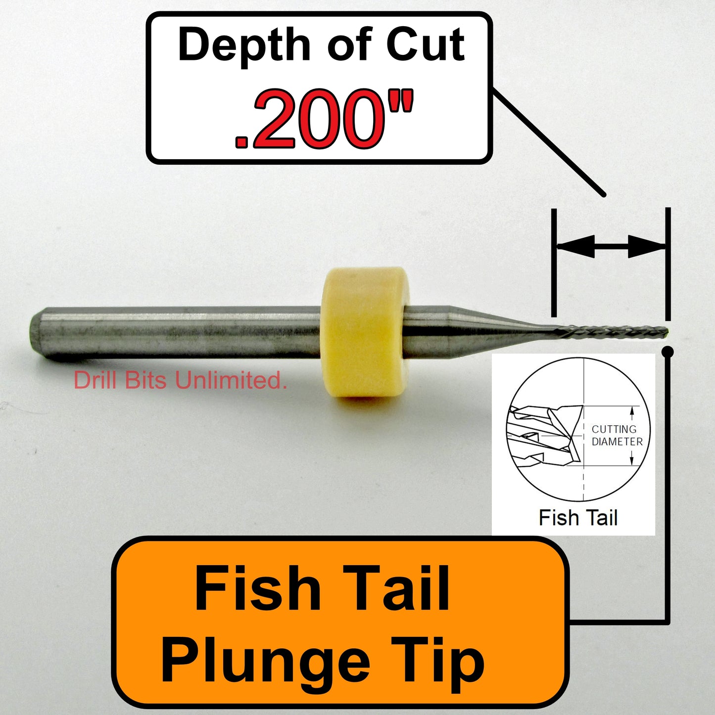 1/32" x .200" LOC Down Cut Router - Diamond Pattern Flutes - Solid Carbide R182