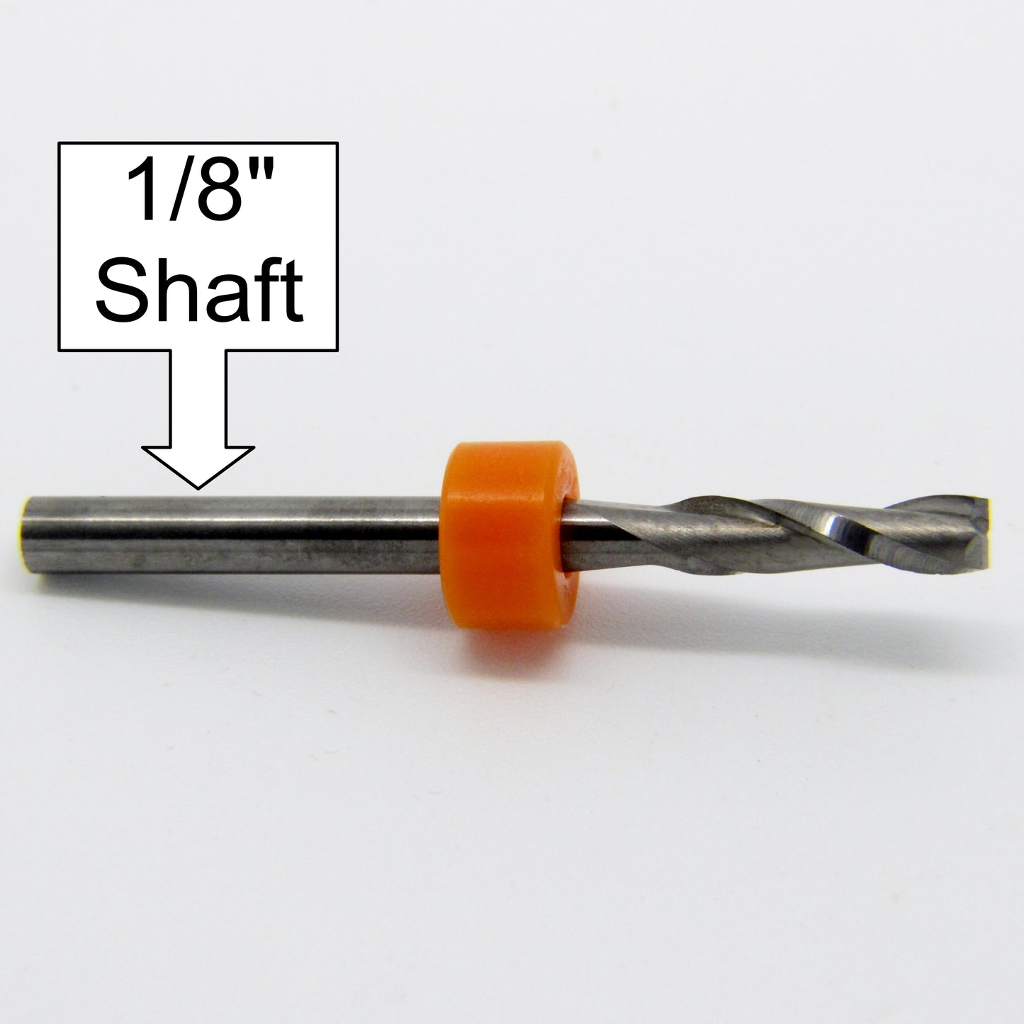 .125" 1/8" x .472" LOC Two Flute Carbide End Mill Up Cut Square End M116