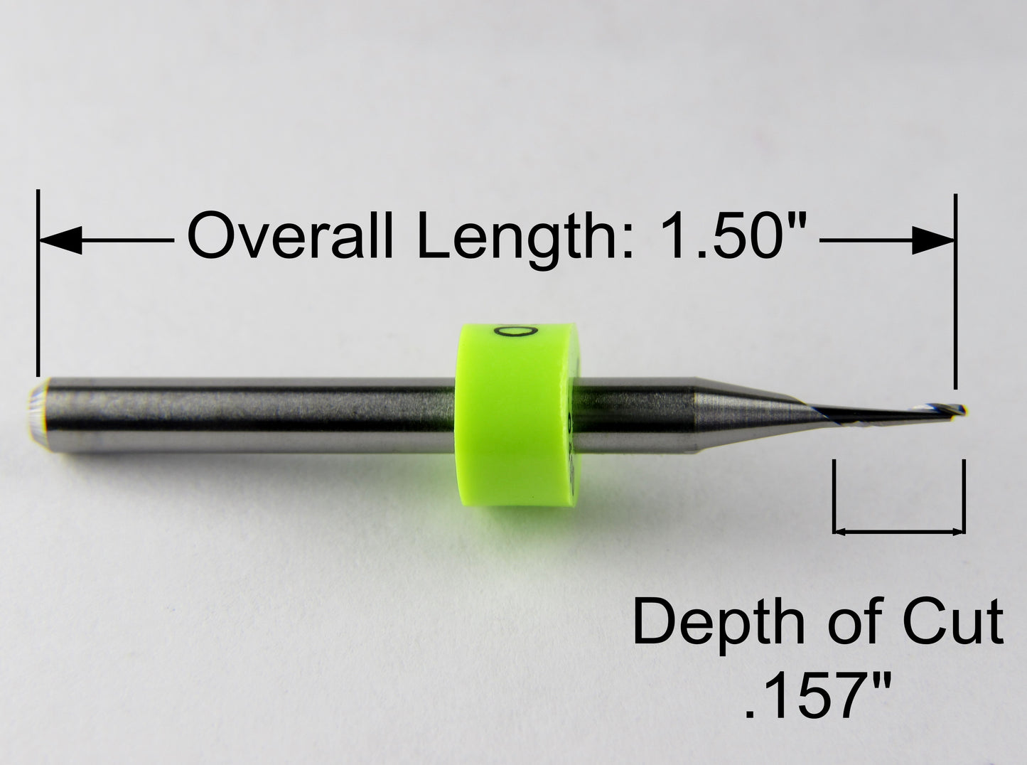 1.00mm One Flute Carbide End Mill Bits for Soft Metals, Plastics, soft materials URO101