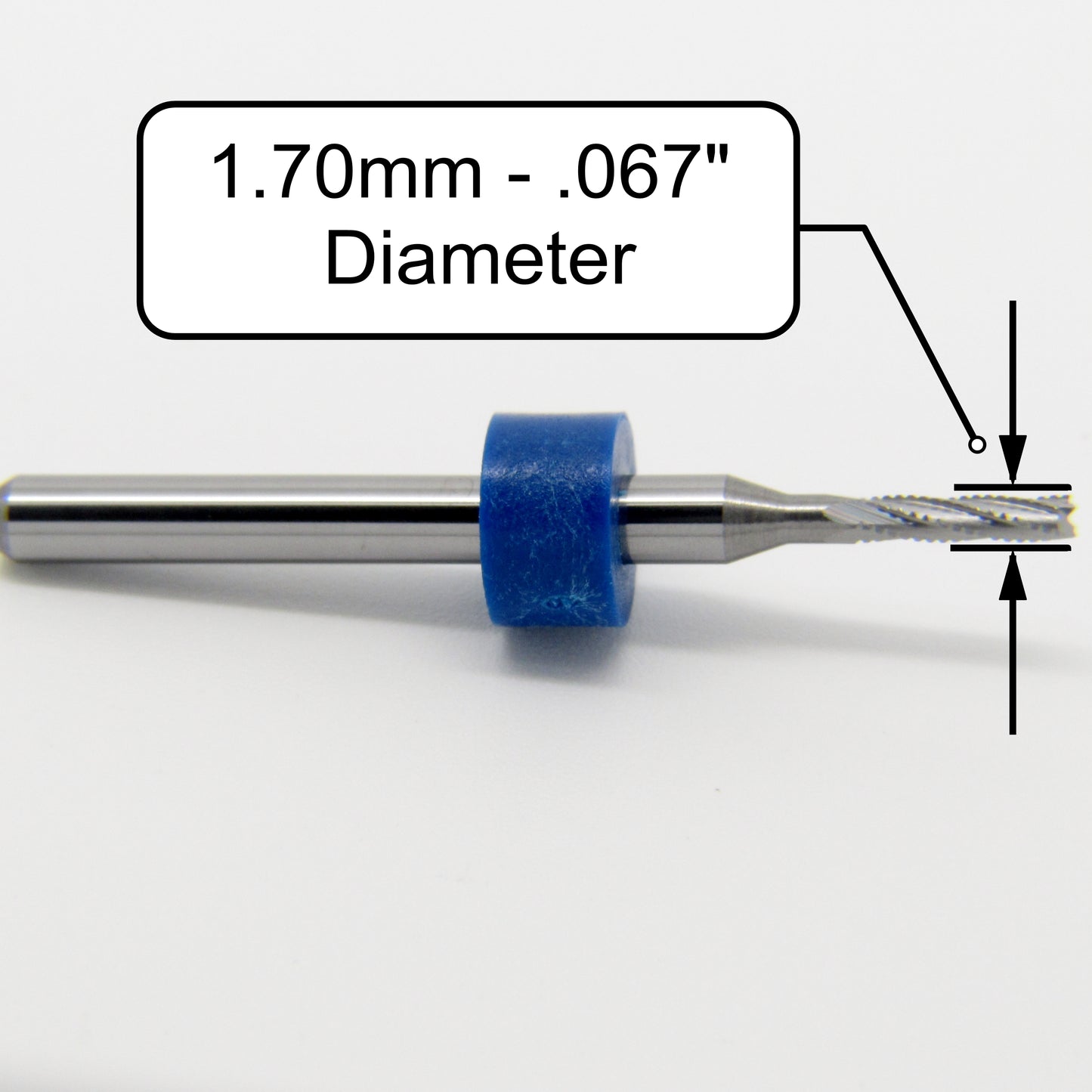 1.70mm .067" x .360" Depth Chip Breaker Carbide Router - Fishtail R163