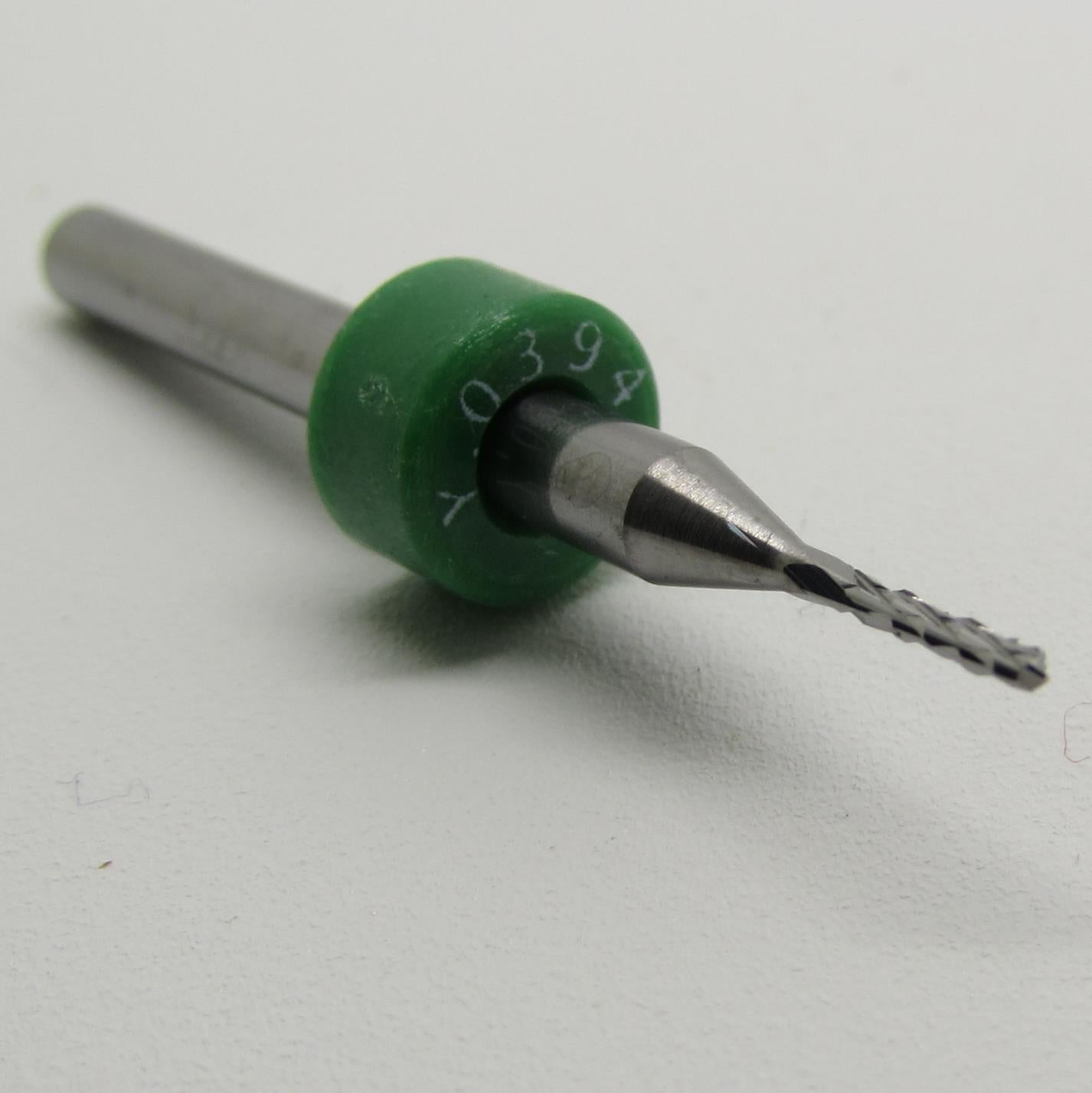 .0394" 1.00mm x .200" Depth Diamond Flute Router Drill Point Tip L3