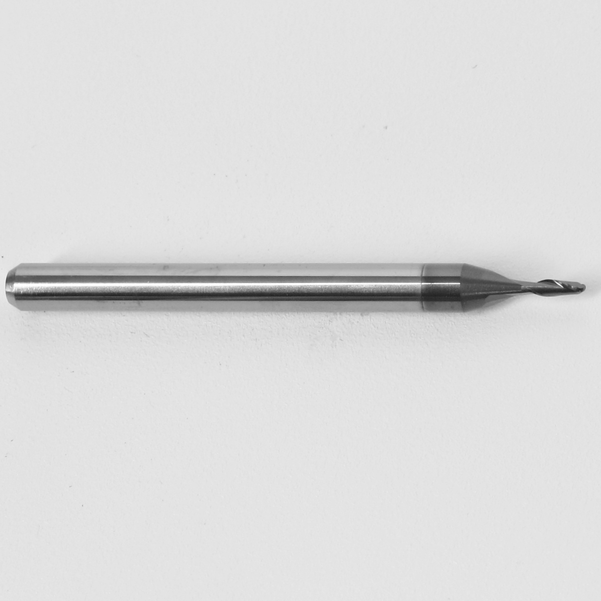0.0440" 1.12mm Diameter Ball Nose End Mill, Carbide, AlTiN Coated, 1625-0440L132 K015
