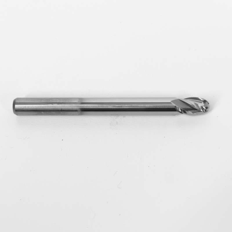 3/16" 0.1875" Diam. Ball Nose End Mill, Carbide, 4 Flute, 1835-1875.312 K060
