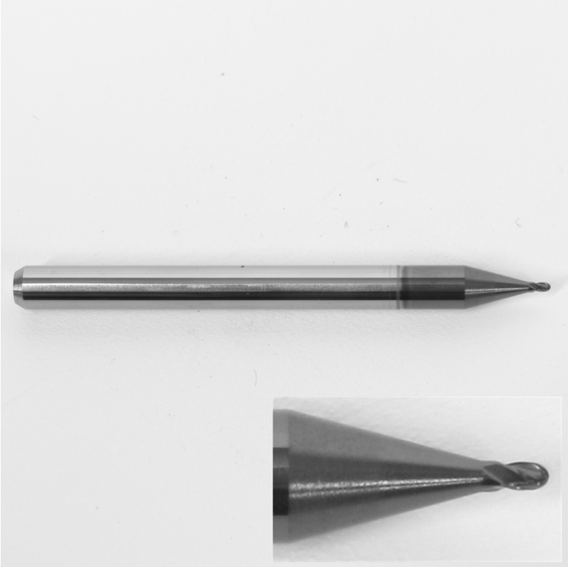 .0270" Diam. Ball Nose End Mill, Carbide, AlTiN Coated, 4 Flute, 1835-0270L041 K099