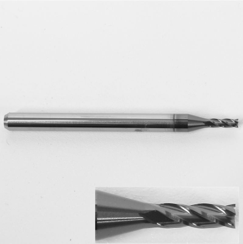 1.50mm .0591" x .177" LOC 4 Flute Carbide AlTiN Coated Square End Mill 1810-0591L177 K090